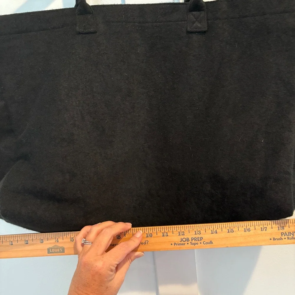 Booty by Brabants Black Felt Tote Bag‎ Large Reusable Shopping Travel